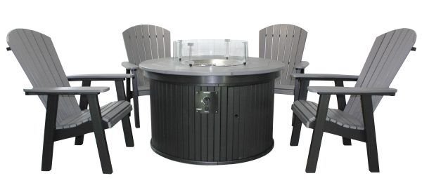 Adirondack Chat Chair and Fire Pit